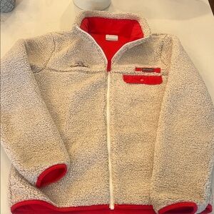 Cozy Columbia Sherpa Fleece Jacket with Red/UGA Accents